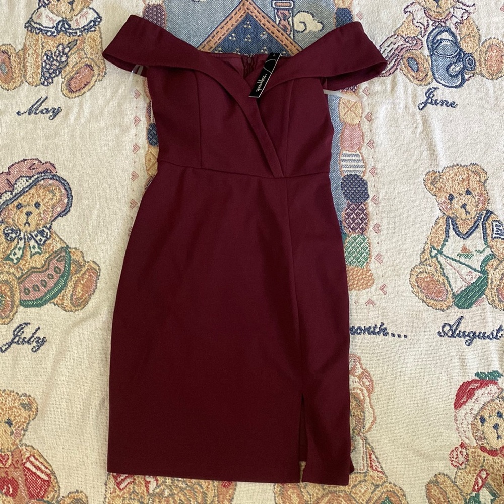Speechless Burgundy Semi-Formal Dress
